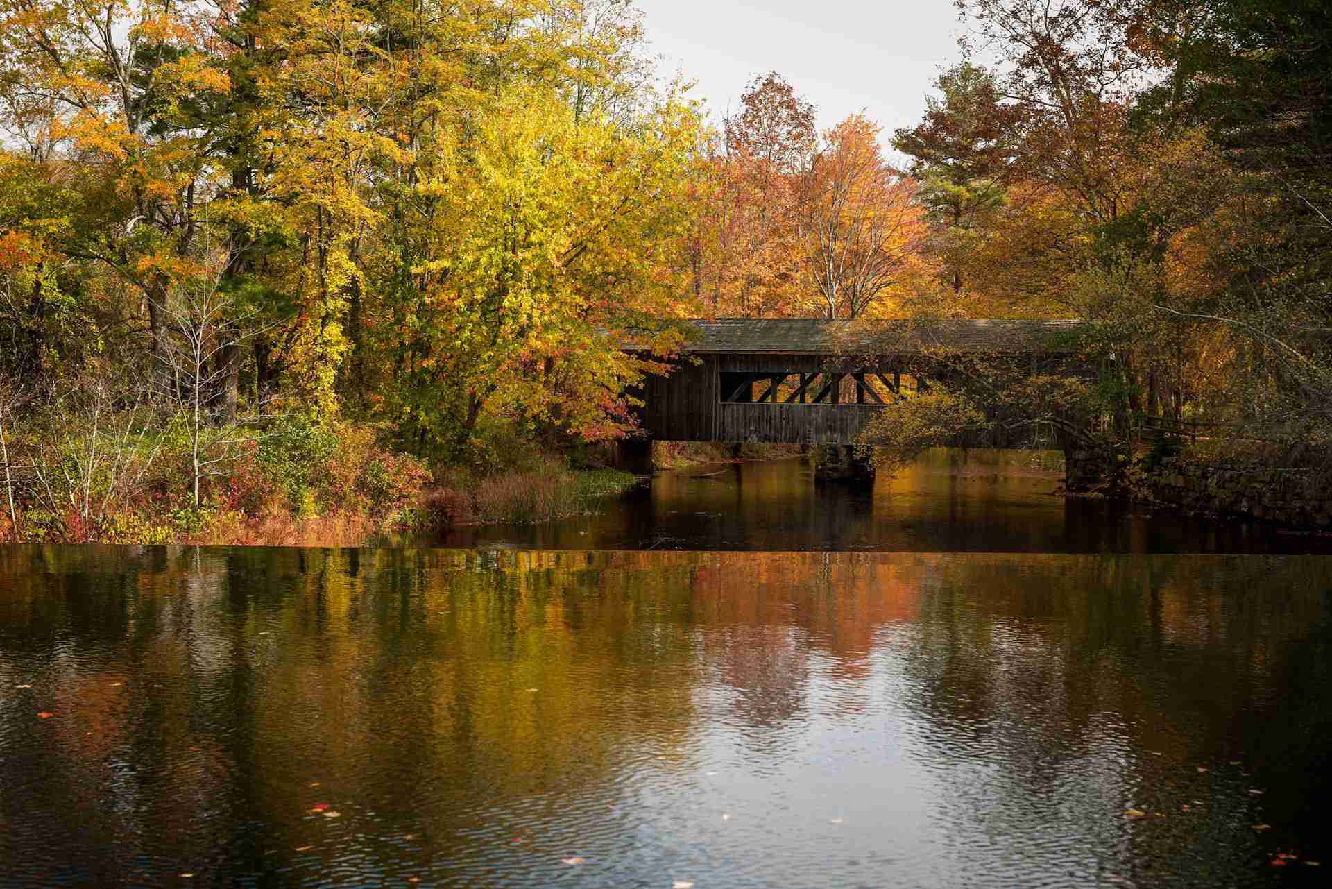 Historic Quinebaug River Covered Bridge by Jennifer Burk