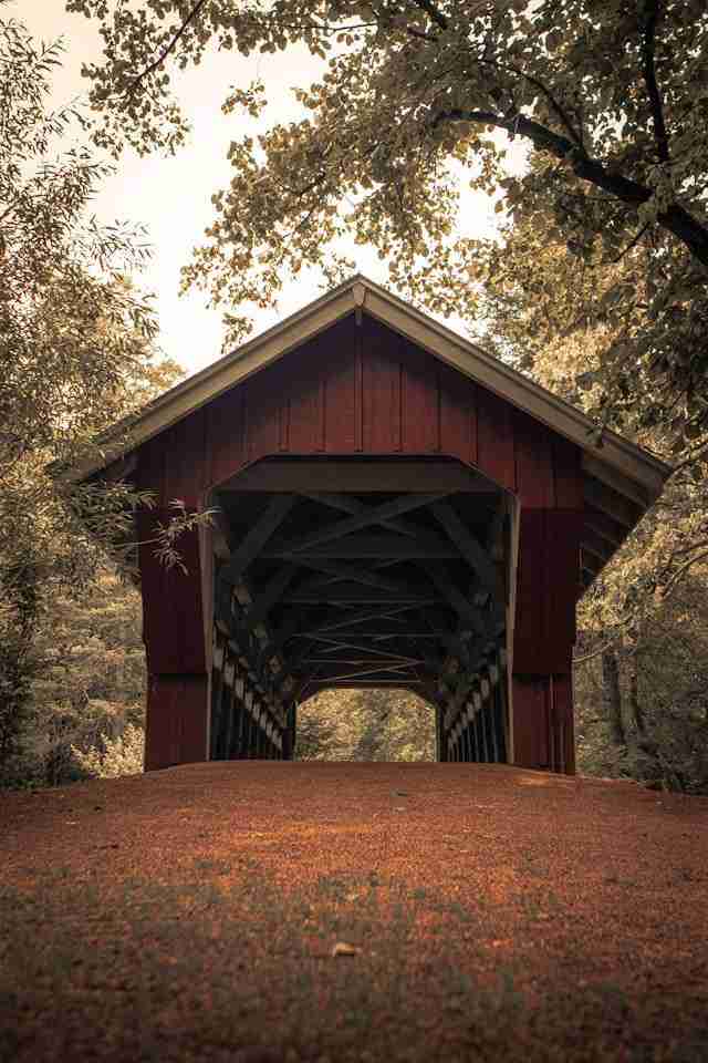 Historic Red Mill Covered Bridge by Jeren Emlano