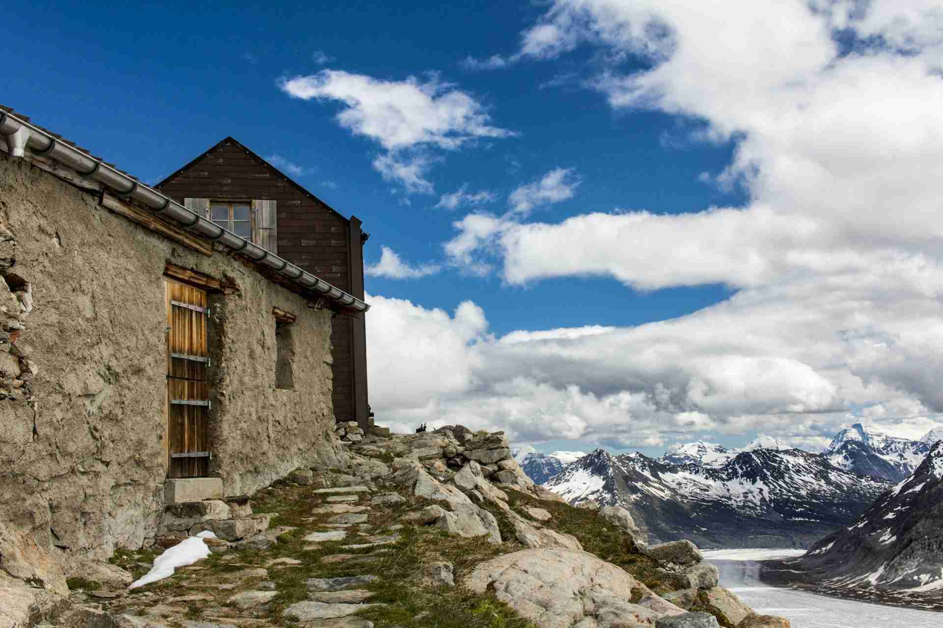 Konkordiahütte Overlooking the Aletsch Glacier by Danilo Bargen