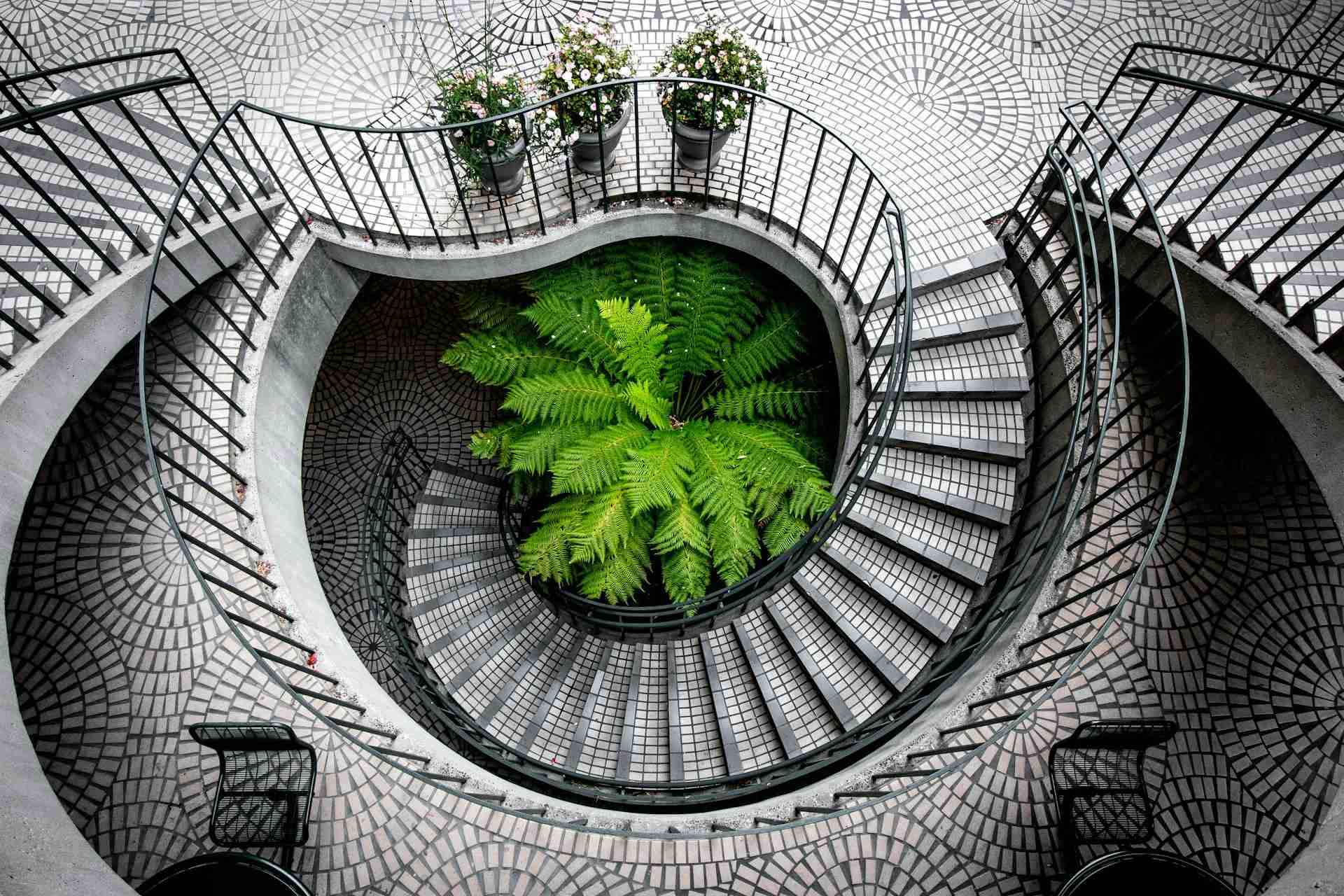 Embarcadero Center Courtyard by Adrian Trinkaus