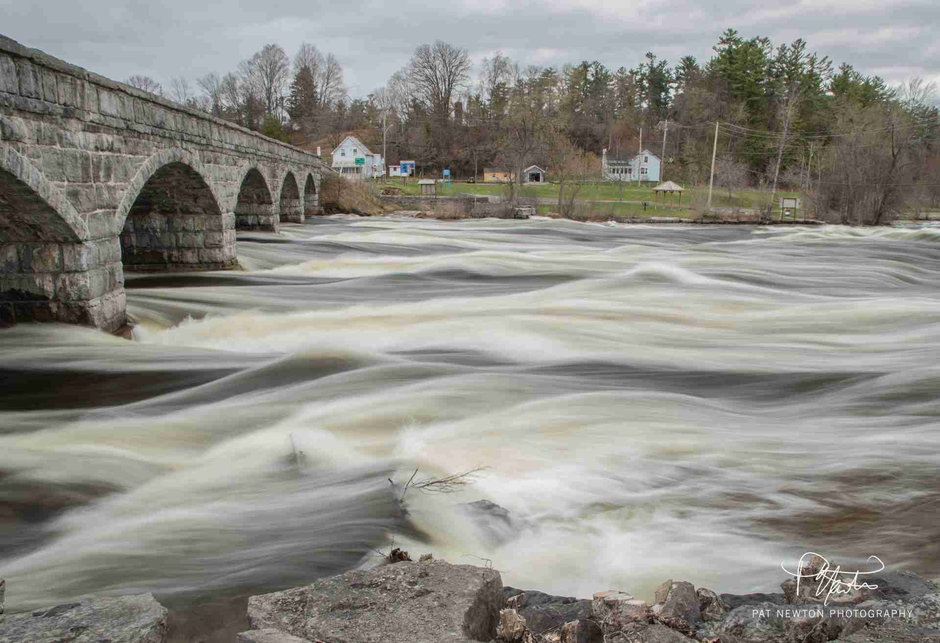 Water Courses dramatically below the Pakenham Five Span Stone Arch Bridge-Photo by Pat Newton