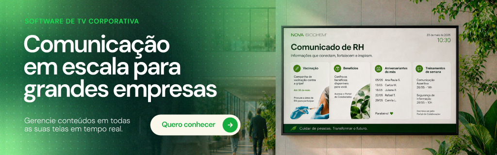 Correio elegante na empresa via TV corporativa