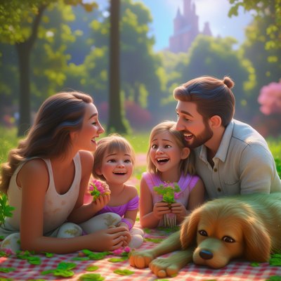 Art in the style of Disney