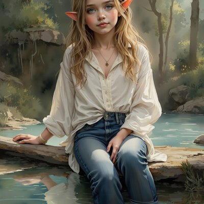 Art in the style of Watercolor Painting