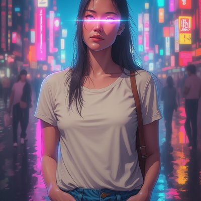 Art in the style of Cyberpunk Anime