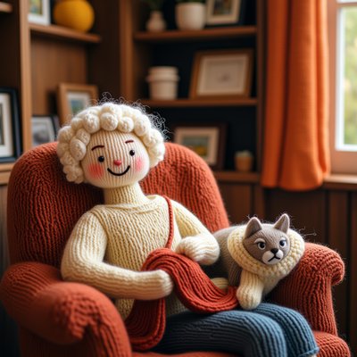 Art in the style of Knitted Wool