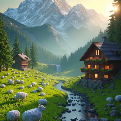 Art in the style of 3D Voxels