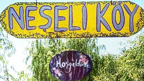 Neşeli köy tepetaklak ev