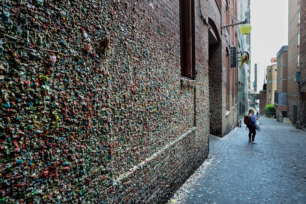 The Gum Wall at Unexpected Productions Improv
