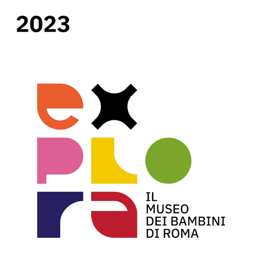 Logo di Explora, il Museo dei Bambini di Roma