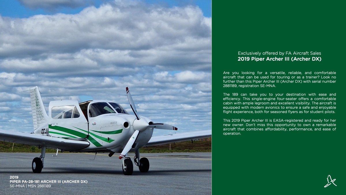 2019 Piper PA-28-181 Archer III photo 2