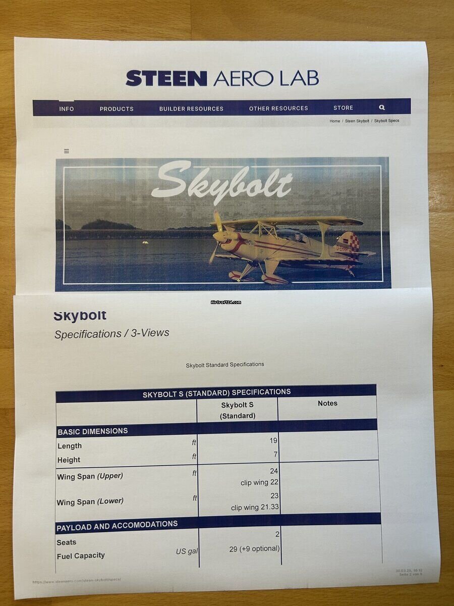 Steen Doppeldecker Steen Skybolt 260
