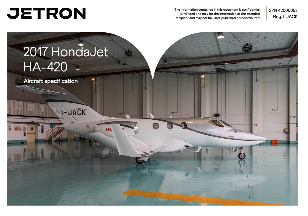 2017 Honda HA-420