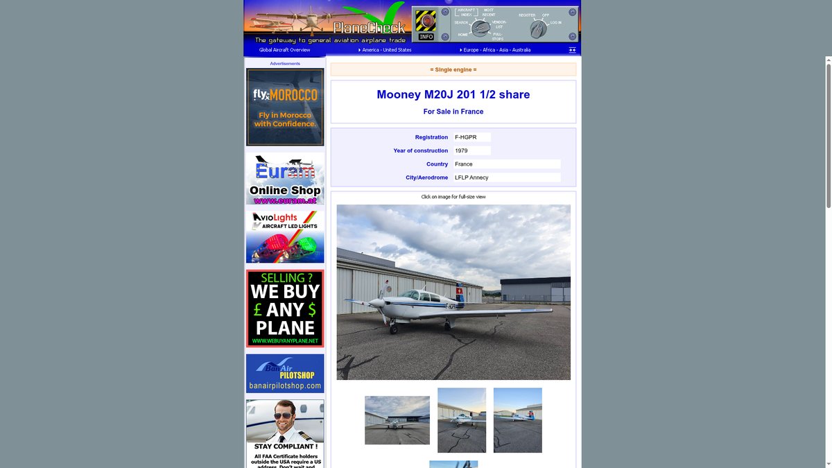 Mooney M20J 201 1/2 share