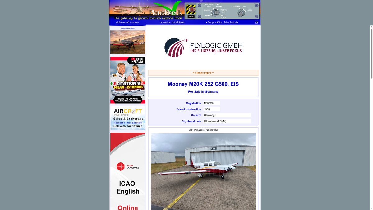 Mooney M20K 252 G500, EIS