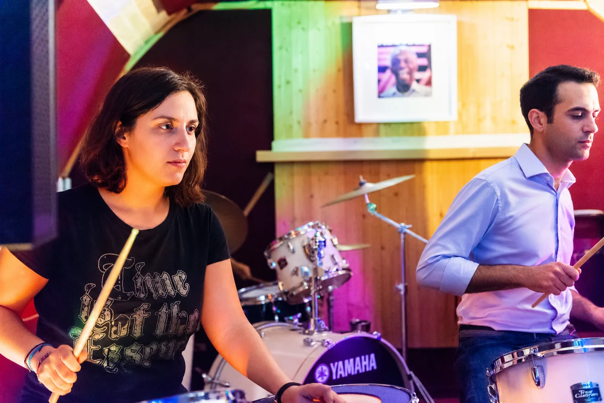 Hands-on percussion workshop at Planet drum