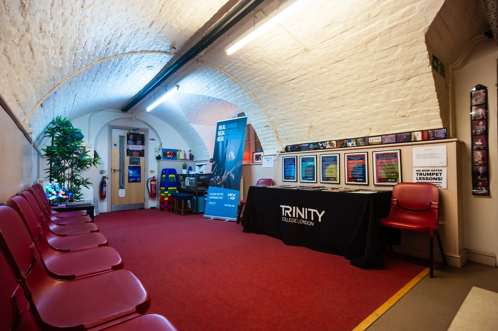 Planet drum Crypt reception, Islington: familiar studios reduce exam-day nerves