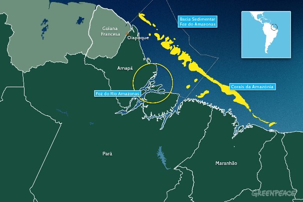 Resultado de imagem para mapa recife corais amazonas