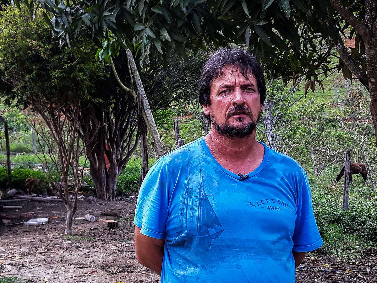 Marino D'Ângelo, produtor rural e membro da Comissão de Atingidos de Paracatu de Cima.