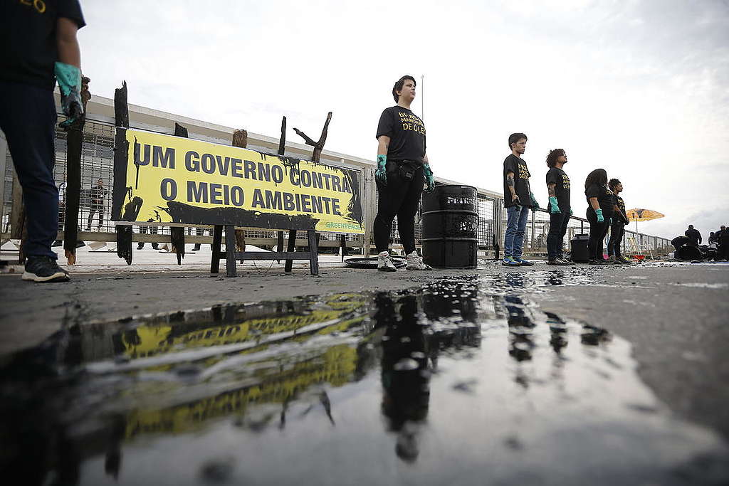 Derramamento de Óleo e Desmatamento em Brasília. © Adriano Machado / Greenpeace