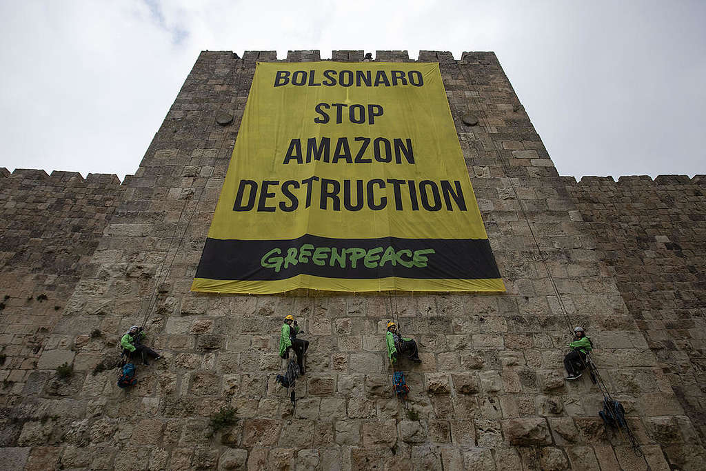 cartaz contra bolsonaro em israel