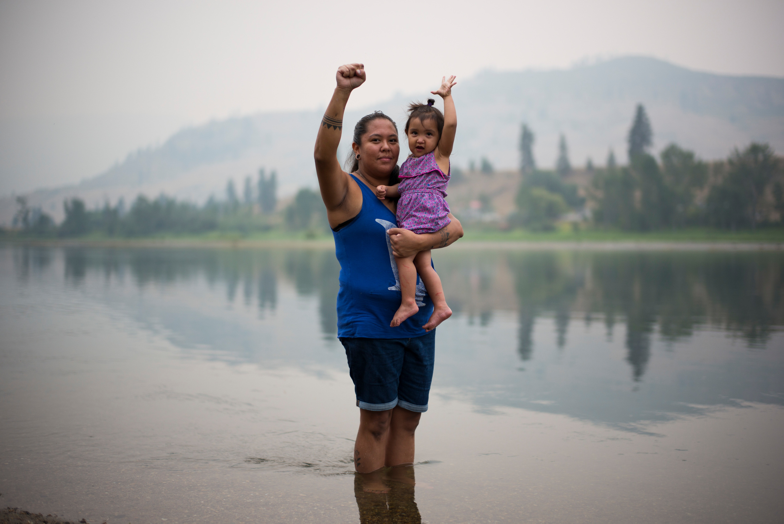 Aktivis dari Tiny House Warriors di Kanada.  © Ian Willms / Greenpeace