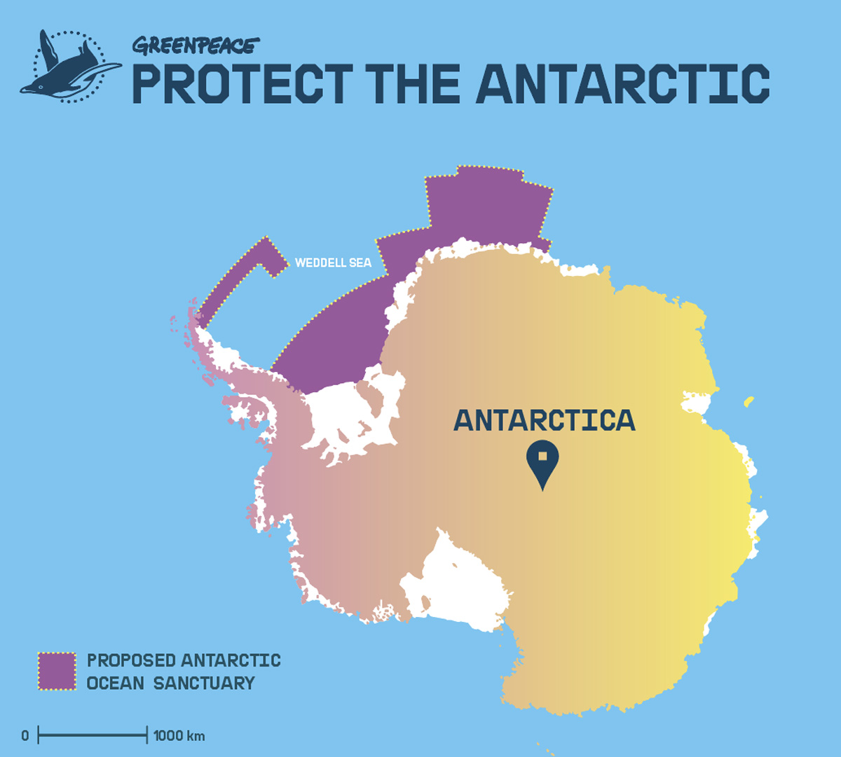 Weddell Sea sanctuary map Â© Greenpeace UK