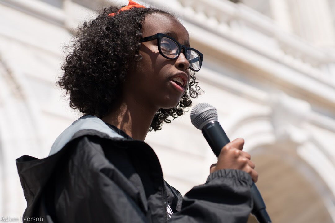 Youth Climate Strike US co-leader Isra Hirsi © Adam Iverson 