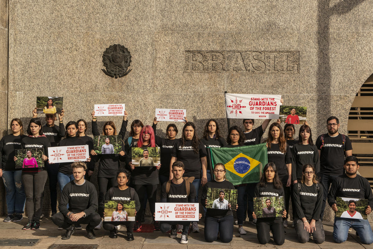 All Eyes on the Amazon - Solidarity Protest in Buenos Aires. © Martin Katz / Greenpeace