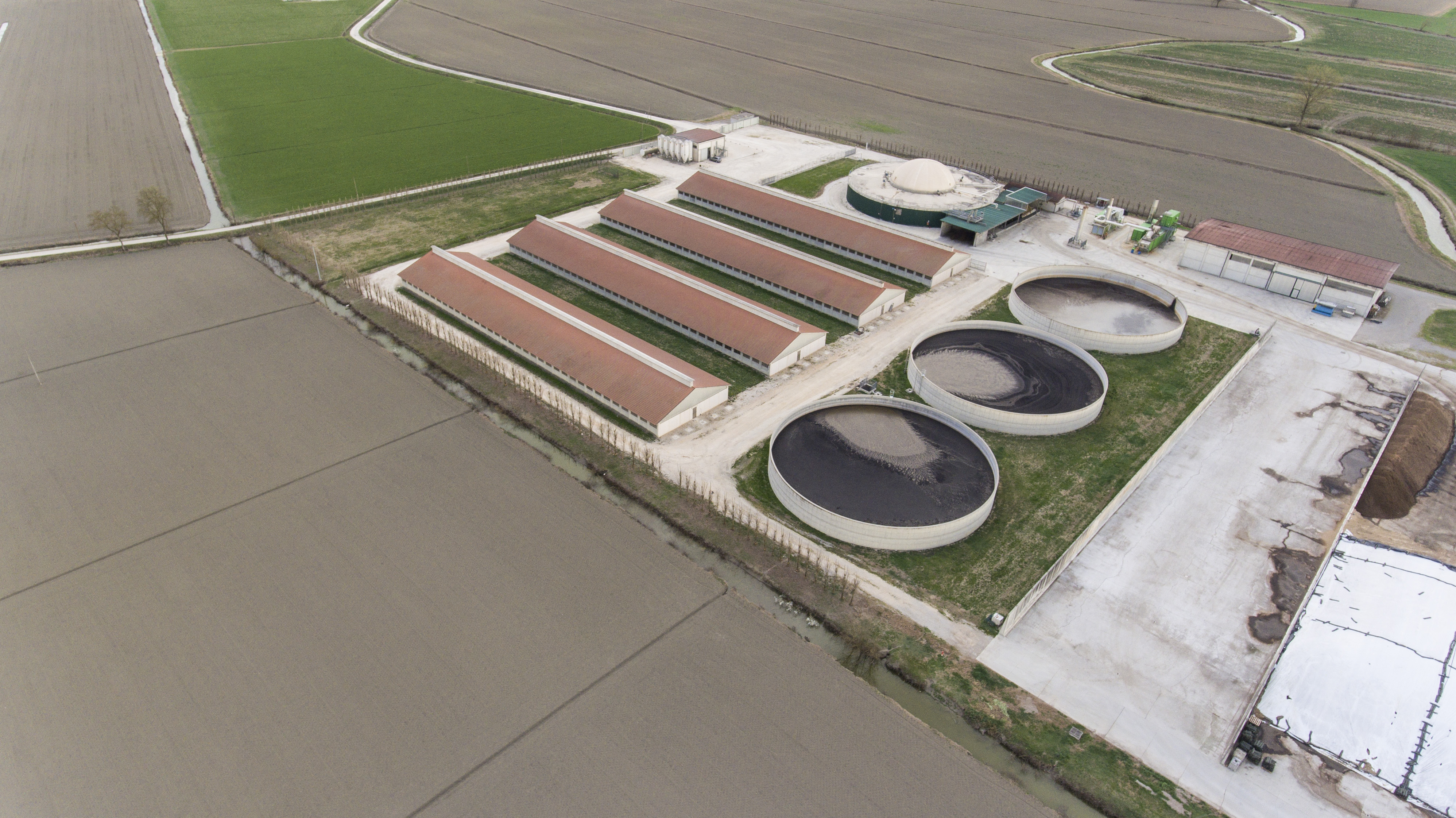 The pig factory farm in Schivenoglia, Italy © Greenpeace / Tommaso Galli