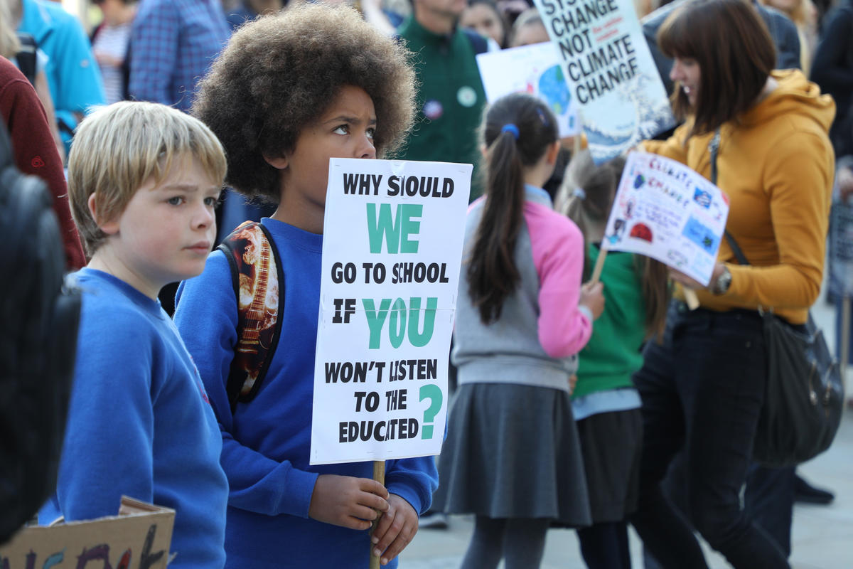 Global Climate Strike in Manchester. © Lucy Cartwright / Greenpeace