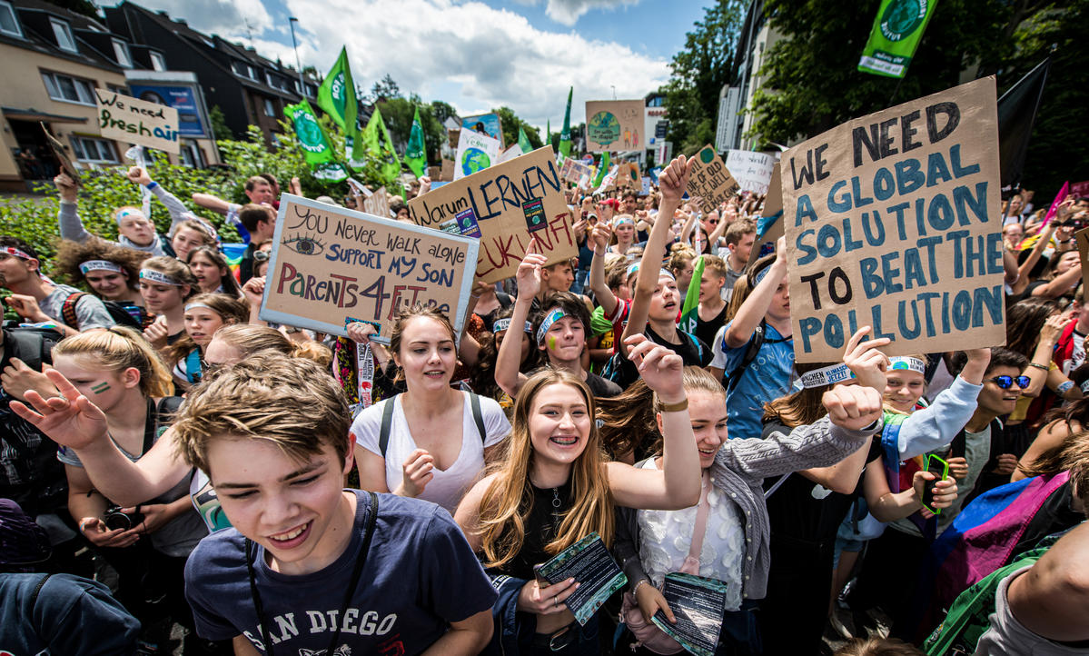 International "Fridays for Future" Demonstration in Aachen (Petr Zewlakk Vrabec). © Petr Zewlakk Vrabec / Greenpeace