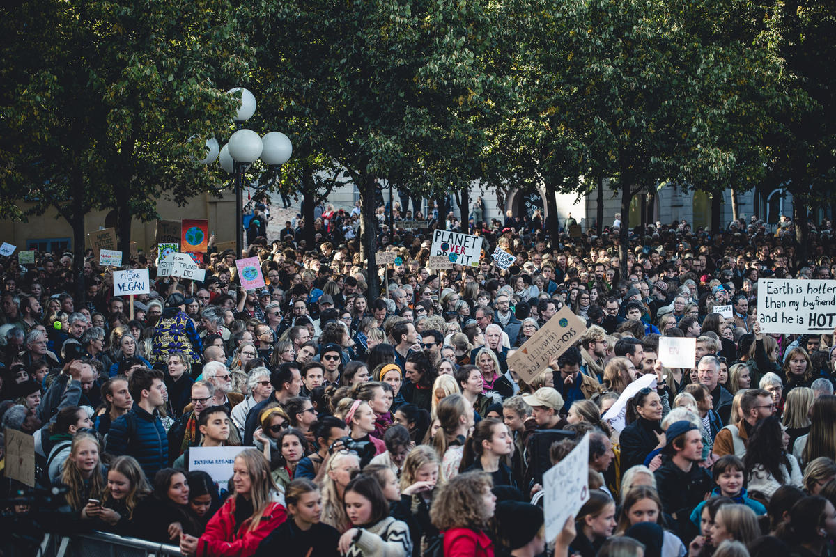 Global Climate Strike in Stockholm, Sweden. © Jana Eriksson / Greenpeace