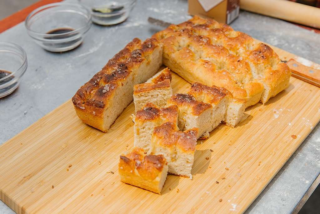 Focaccia bread. © Greenpeace