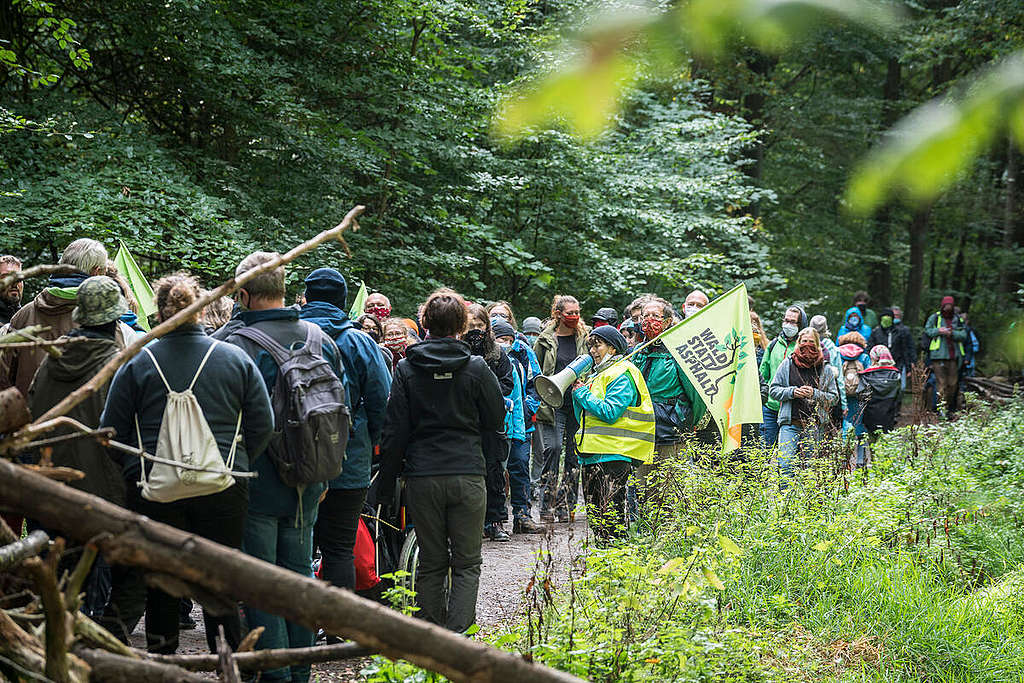 Demonstration at Dannenroeder Forest. © Bernd Lauter / Greenpeace