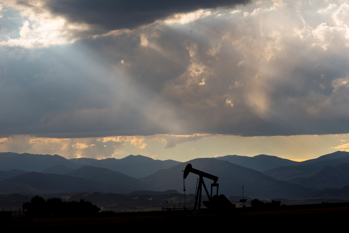 Bomba extractora utilizada en la técnica de fracking en Estados Unidos © Les Stone