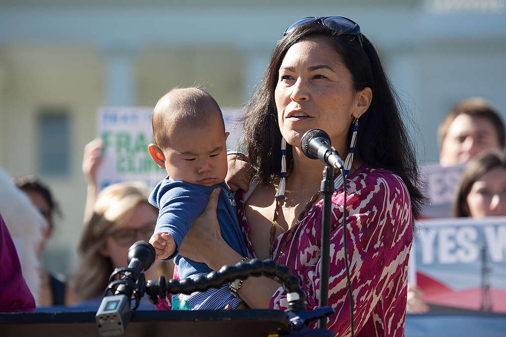 "Keep It in the Ground" Fossil Fuel Rally in Washington DC. © Greenpeace / Robert Meyers