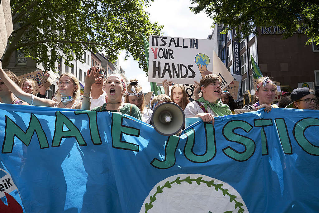 International "Fridays for Future" Demonstration in Aachen.