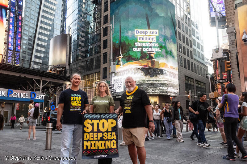 Stop Deep Sea Mining Message In Times Square