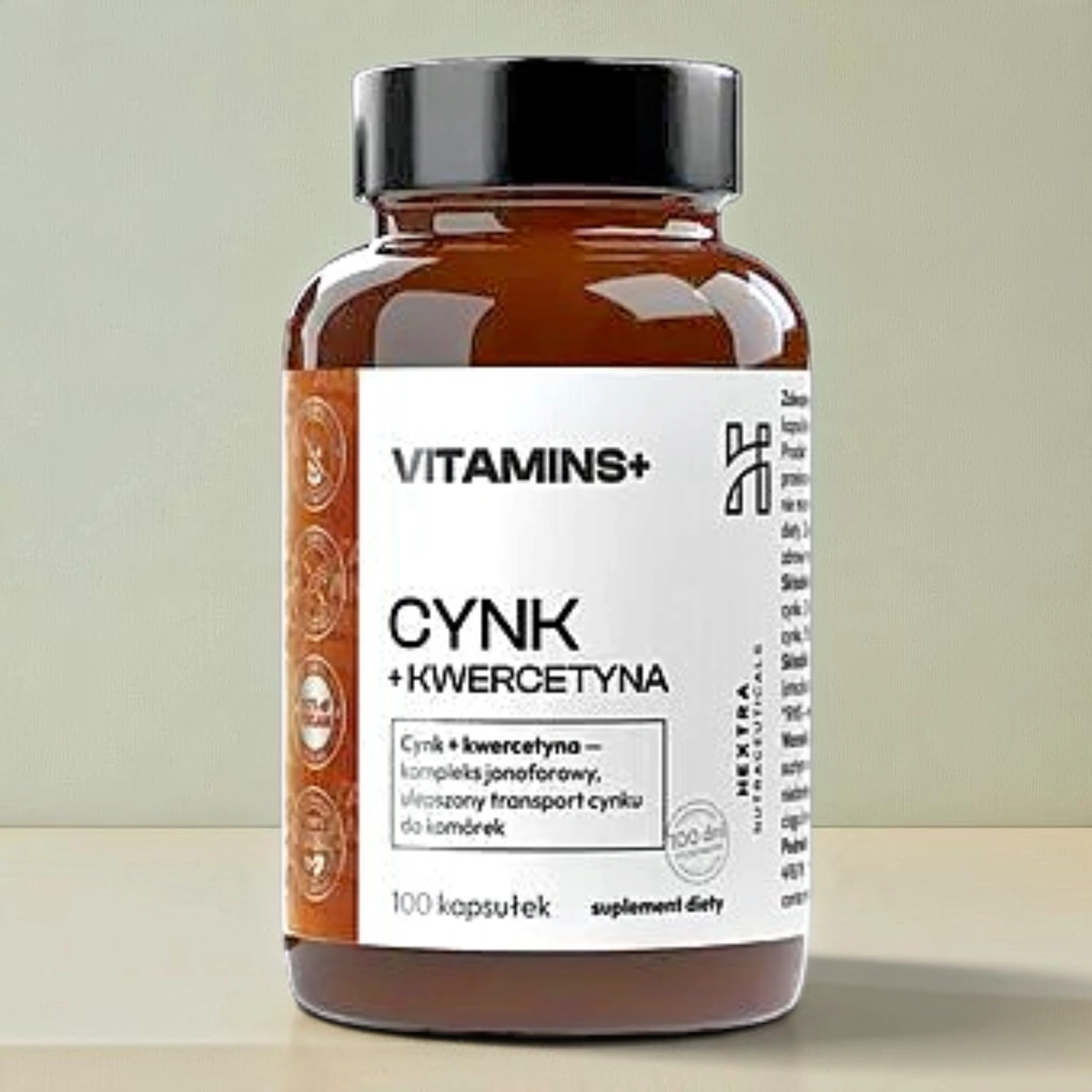 Cynk + Kwercetyna, 100 kapsułek | Hextra Vitamins+