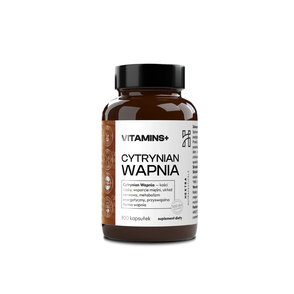 CYTRYNIAN WAPNIA 560 mg - 100 kaps. - kości, zęby i codzienna suplementacja