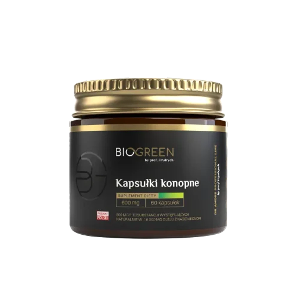 Kapsułki konopne Biogreen 60 kapsułek, by prof. Frydrych