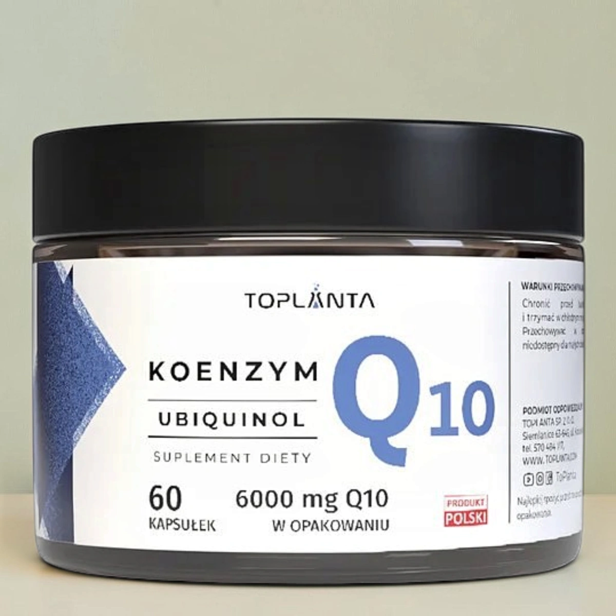 Koenzym Q10 60 kapsułek Ubiquinol 100 mg - Olej z Konopi i Lnu