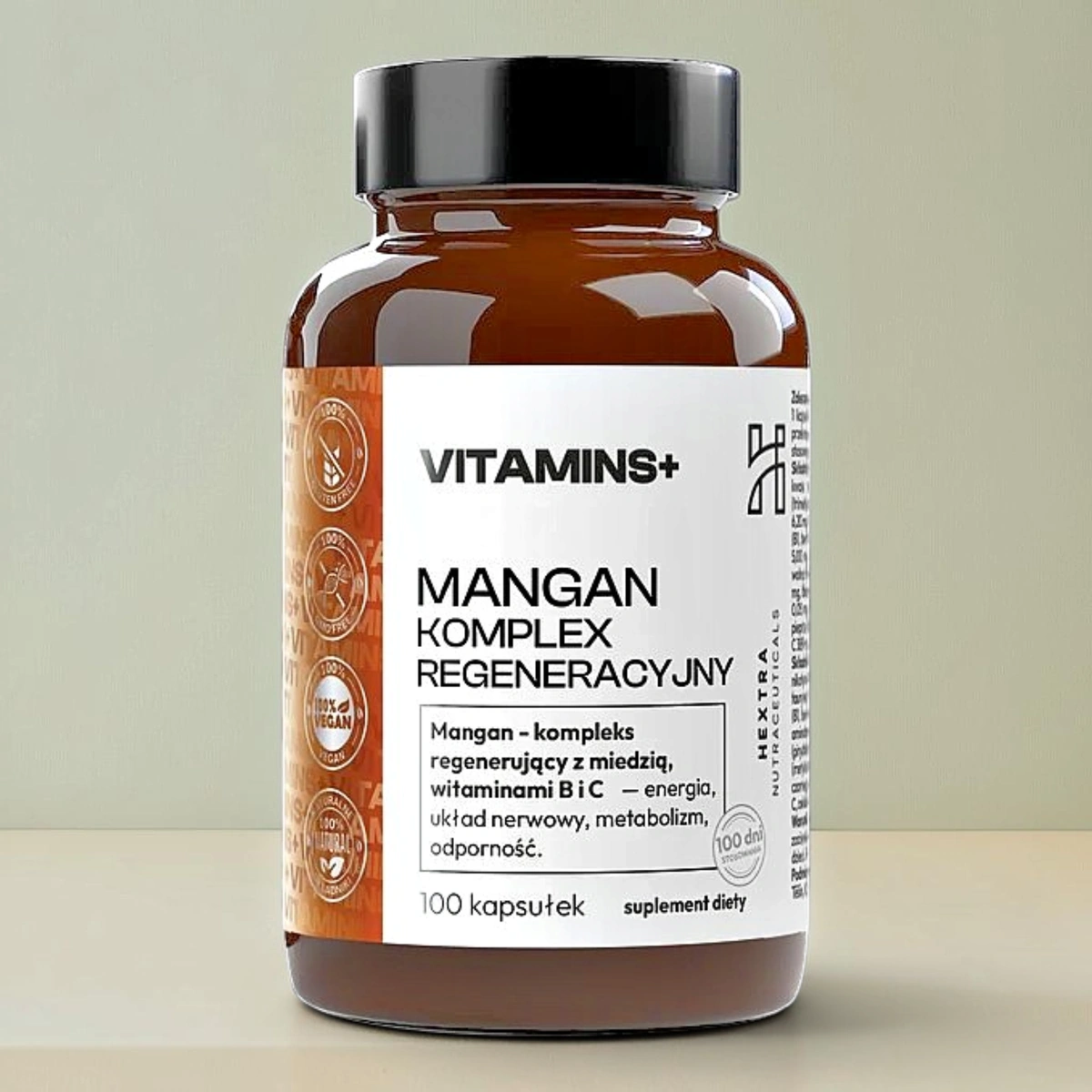 Mangan - Kompleks regenerujący z manganem, miedzią, witaminami B i C - ener