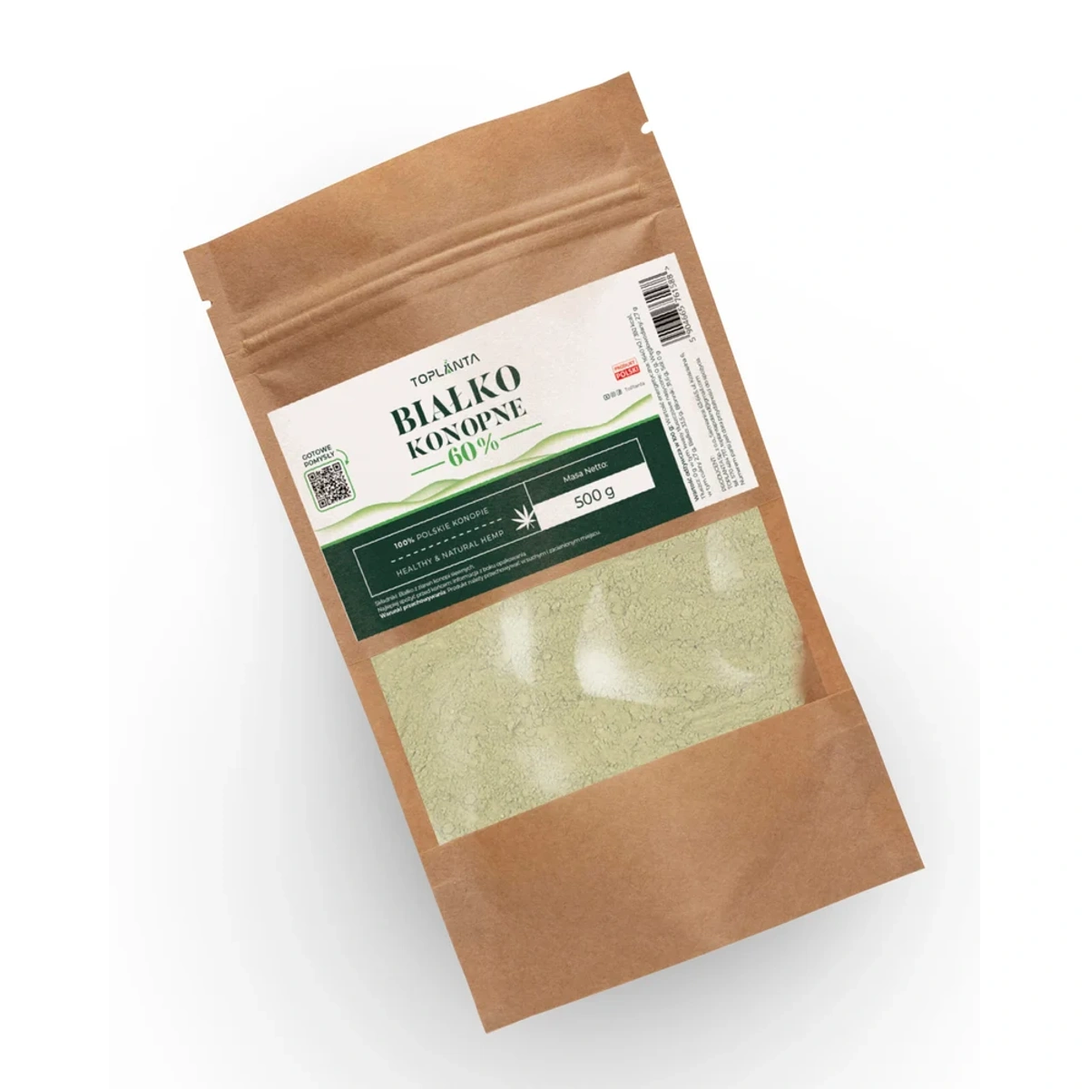 HEMP PROTEIN 60% 1 kg białko konopne, smak naturalny