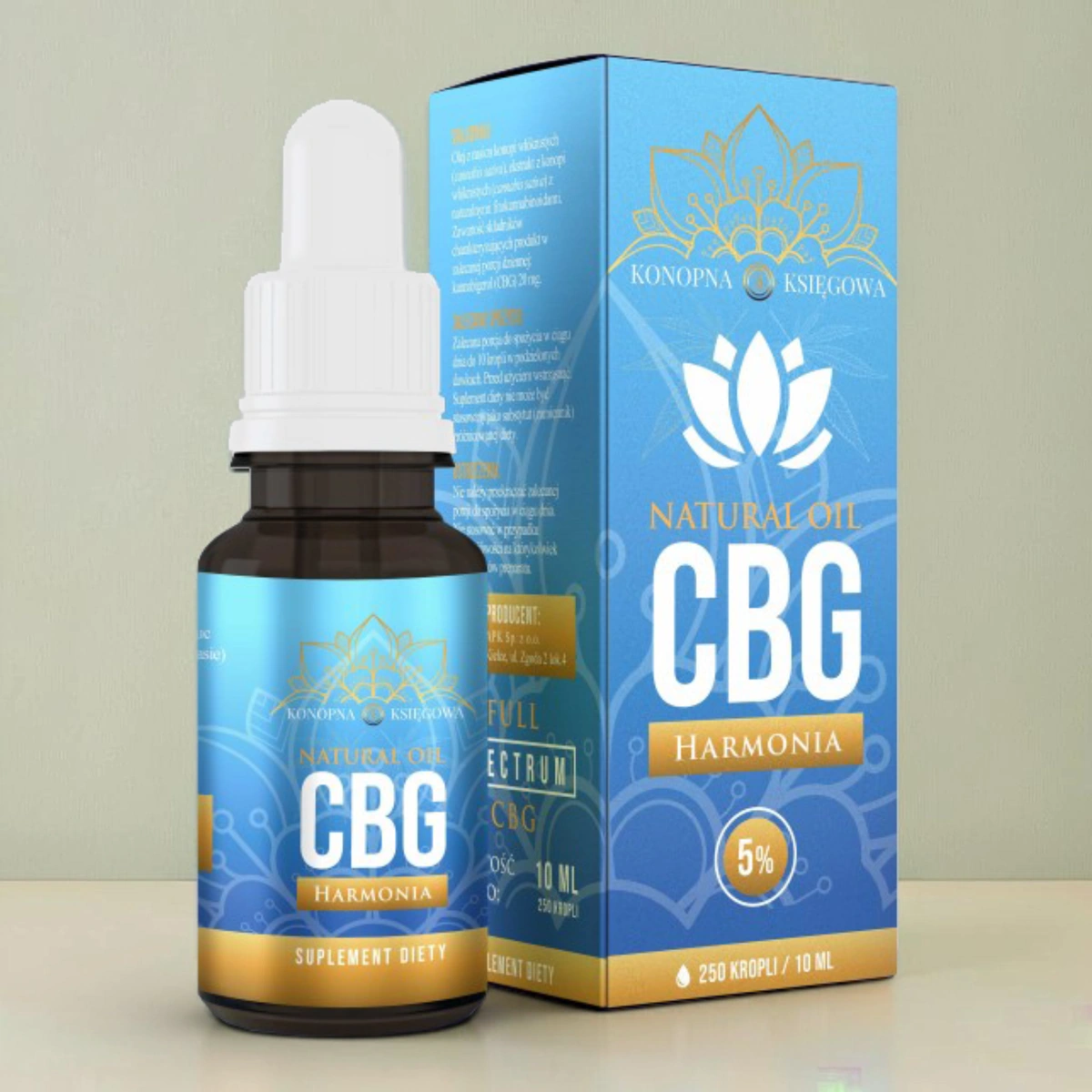 Konopna Księgowa Olejek Konopny CBG 5% Harmonia, 10 ml