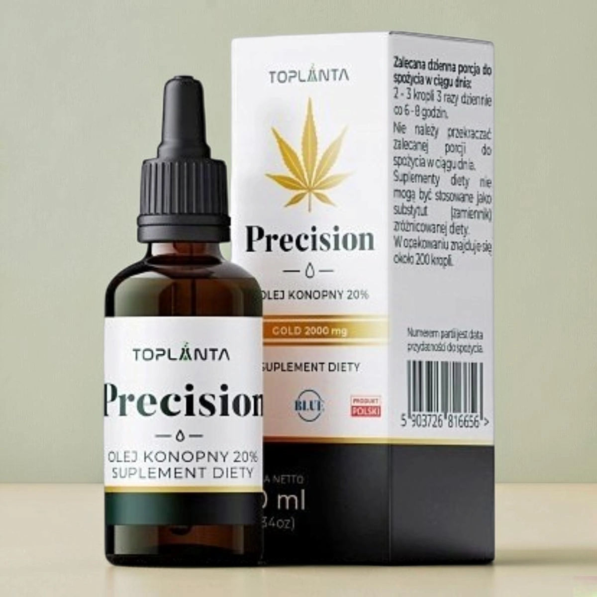 ToPlanta Olej konopny 10% Precision BLUE, 10 ml