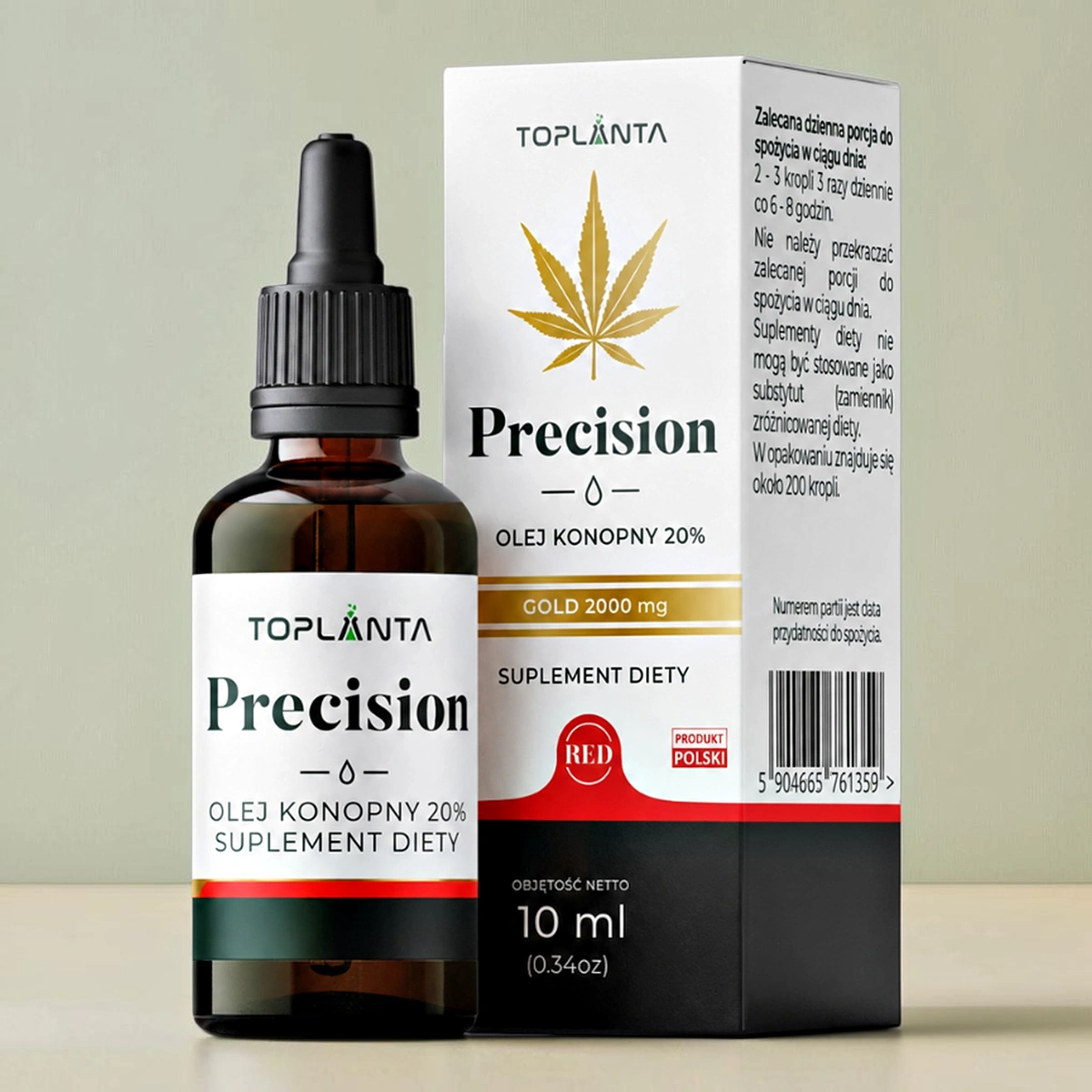 ToPlanta Precision RED 20% olejek konopny izolat 10 ml