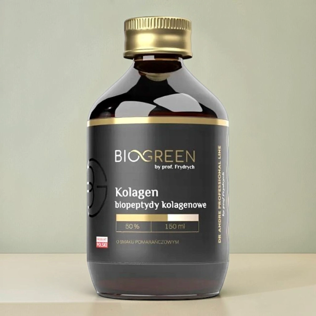 Kolagen BIOGREEN biopeptydy 50% pomarańczowy 150 ml