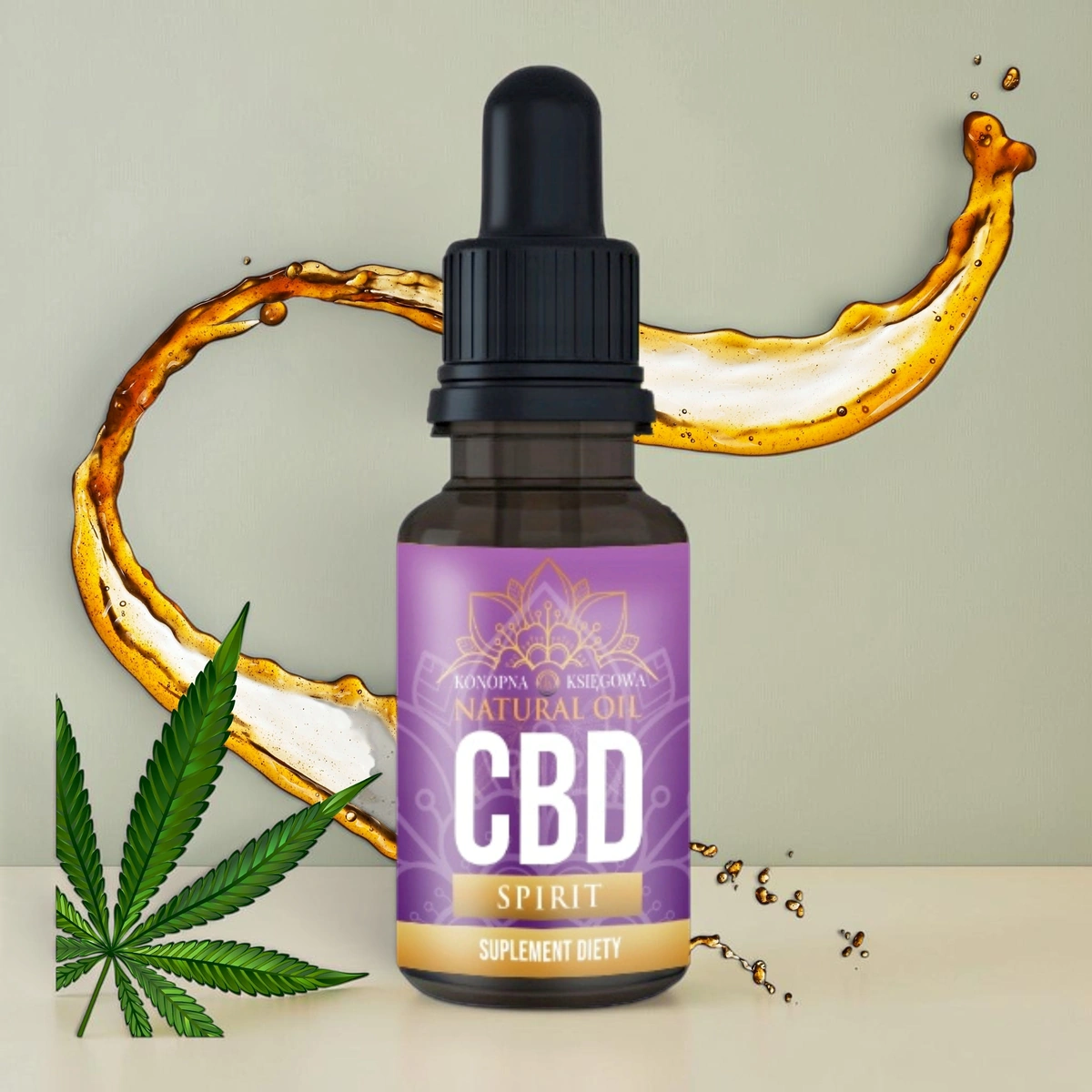Konopna Księgowa olejek konopny 10% z ashwagandhą, 10 ml